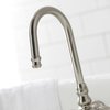 Kingston Brass CA1T8 3-3/8" Tub Wall Mount Clawfoot Tub Faucet, Brushed Nickel CA1T8